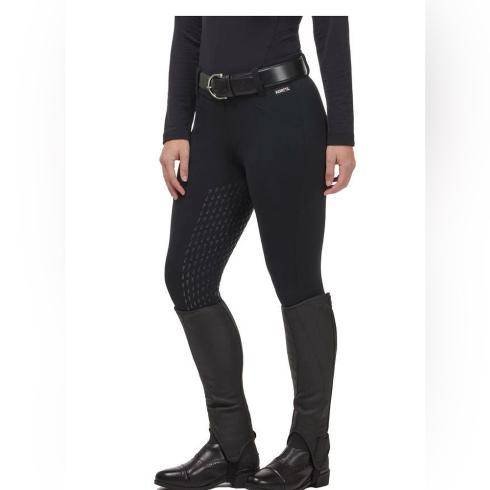 Kerrits Fusion Full Leg Clinic Tight - Black _ Sz S EUC